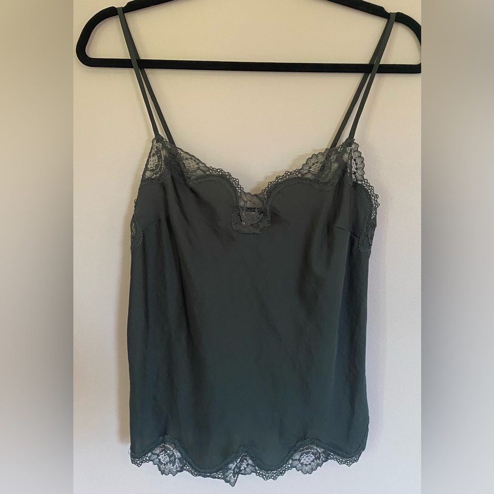 Olive green Victoria’s Secret lace tank
